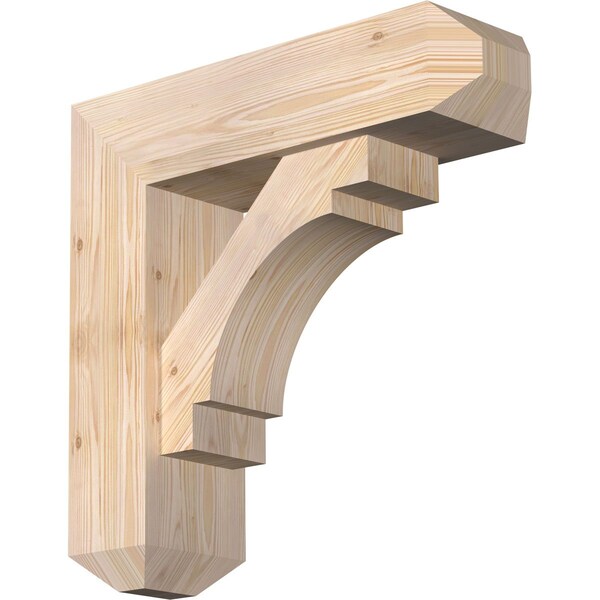 Ekena Millwork Merced Craftsman Smooth Bracket w/ Offset Brace, Douglas Fir, 7 1/2"W x 26"D x 26"H BKT0806X26X26MRC04SDF - main